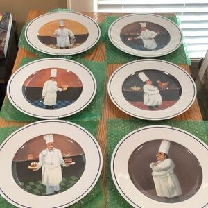 Williams Sonoma Chef Plates Set - White and Multicolor